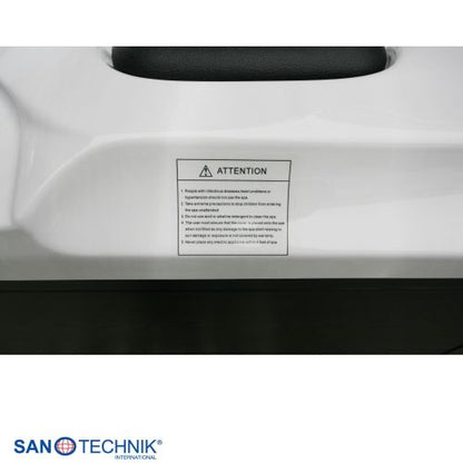 Sanotechnik TAHITI OUTDOOR WHIRLPOOL white marble inkl. Abdeckung und Stiege 200x200x88 cm