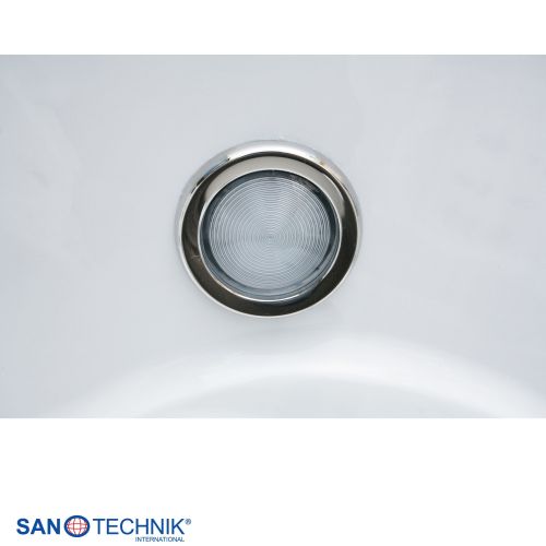Sanotechnik TIROL OUTDOOR WHIRLPOOL white marble inkl. Abdeckung und Stiege 210x210x80 cm