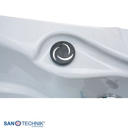 Sanotechnik TIROL OUTDOOR WHIRLPOOL white marble inkl. Abdeckung und Stiege 210x210x80 cm
