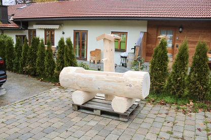 Holzbrunnen ,,Schliersberg" Holztrog Ränder abgeflacht aus Tannenholz | diverse Größen & Optionen