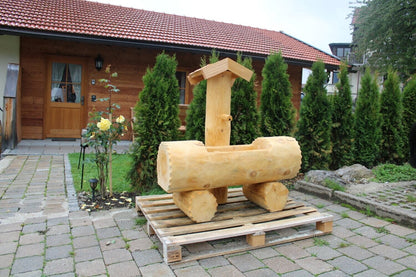 Holzbrunnen ,,Schliersberg" Holztrog Ränder abgeflacht aus Tannenholz | diverse Größen & Optionen