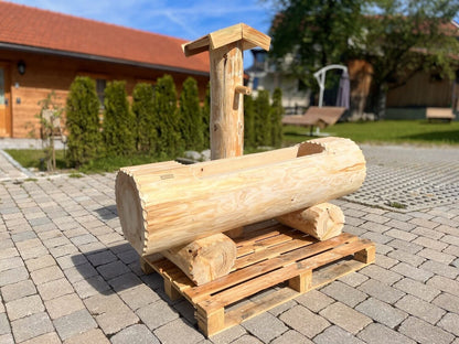 Holzbrunnen ,,Schliersberg" Holztrog Ränder abgeflacht aus Tannenholz | diverse Größen & Optionen