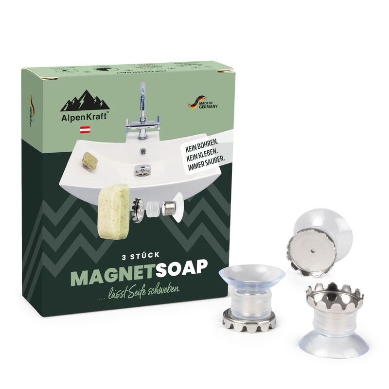 AlpenKraft® MagnetSoap Seifenhalter | 3er Pack