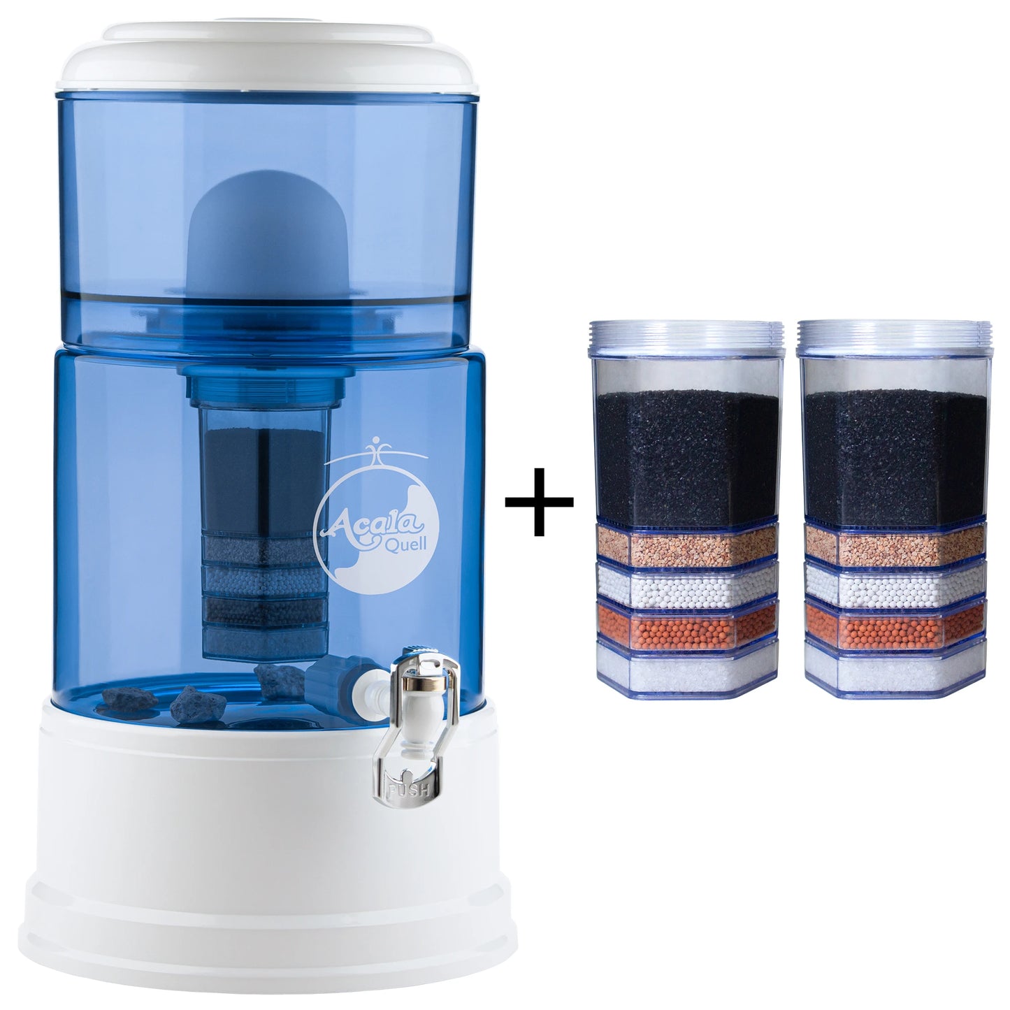 AcalaQuell® Smart blau | weiß | 8 Liter für 1-4 Personen | verschiedene Optionen | Einsteigerset klein