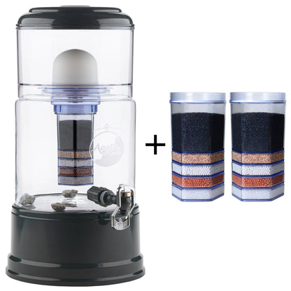 AcalaQuell® Smart kristallklar | anthrazit | 8 Liter für 1-4 Personen | verschiedene Optionen | Einsteigerset klein