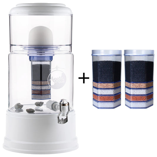 AcalaQuell® Smart kristallklar | weiß | 8 Liter für 1-4 Personen | verschiedene Optionen | Einsteigerset klein