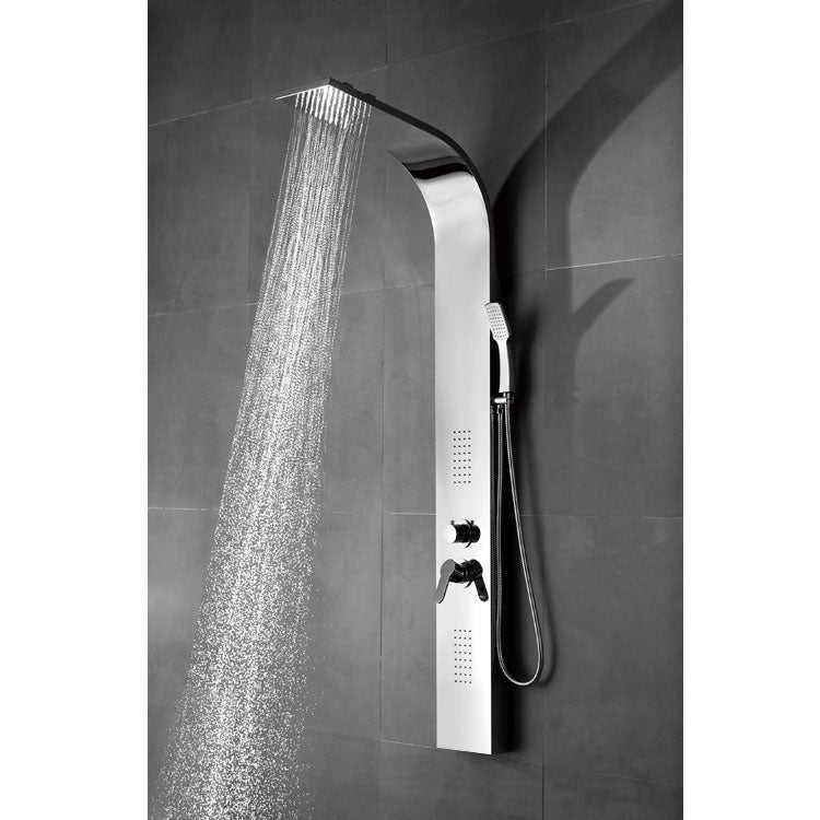 StoneArt 750560 silber 159 cm mit Thermostat (Duschsystem mit Regendusche)