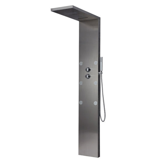 StoneArt 750731 silber 211 cm mit Thermostat (Duschsystem mit Regendusche)