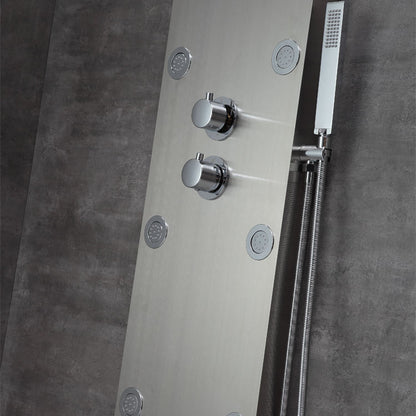 StoneArt 750731 silber 211 cm mit Thermostat (Duschsystem mit Regendusche)