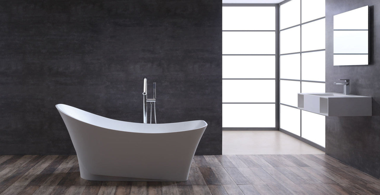 StoneArt Badewanne BS-501 weiß 165x74 cm glänzend