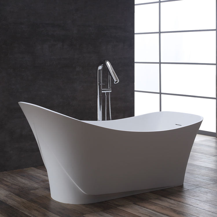 StoneArt Badewanne BS-501 weiß 165x74 cm glänzend