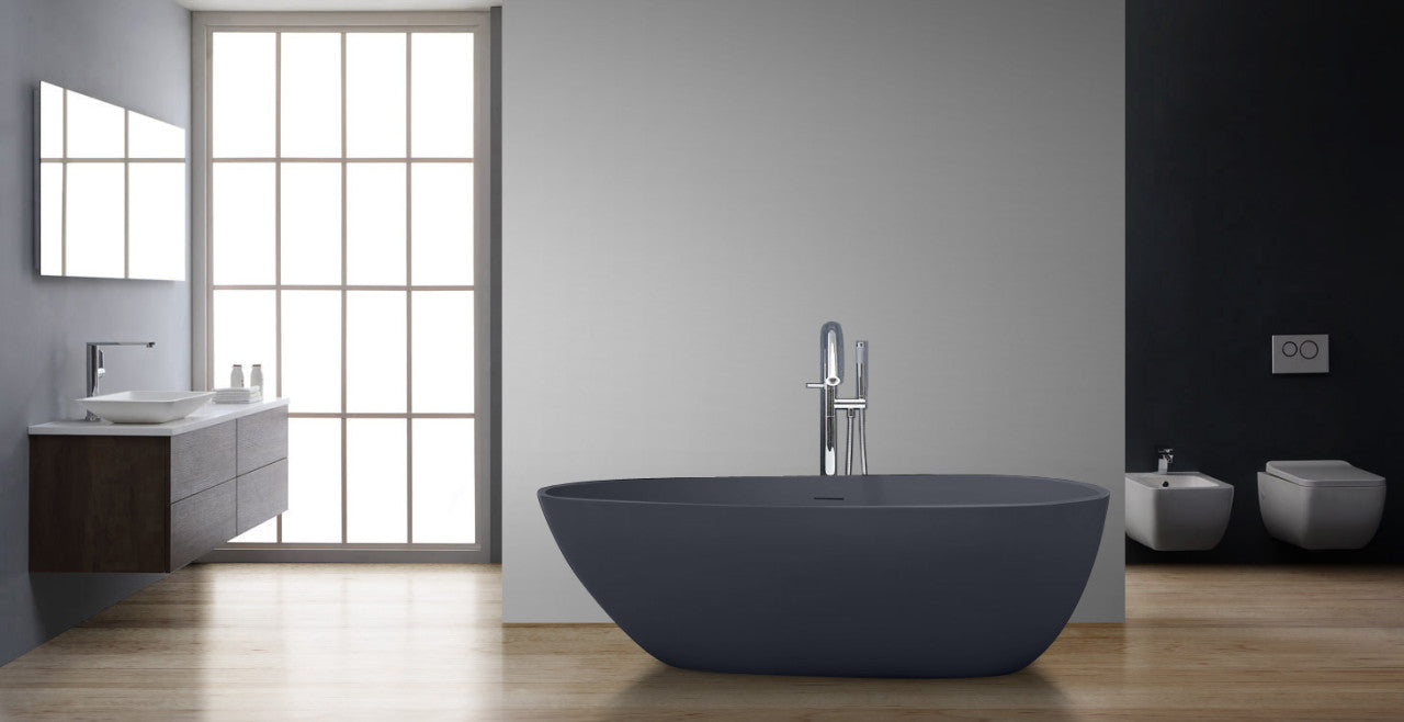 StoneArt Badewanne BS-505 beton-grau 171x85 cm matt