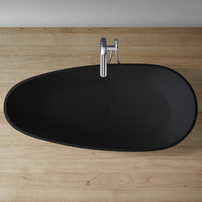 StoneArt Badewanne BS-505 schwarz 171x85 cm matt