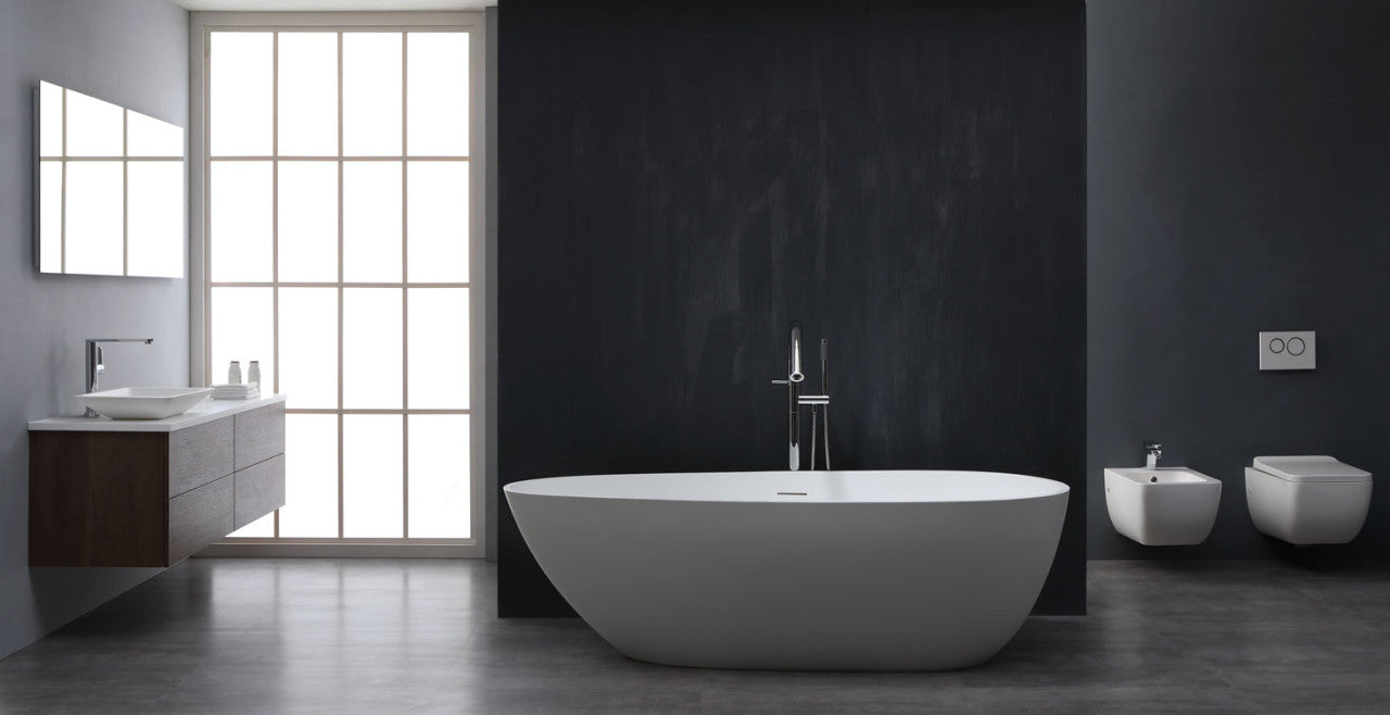 StoneArt Badewanne BS-505 weiß 171x85 cm glänzend