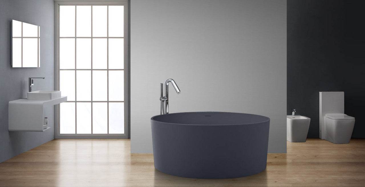 StoneArt Badewanne BS-507 beton-grau 150x150 cm matt