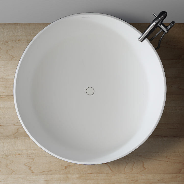 StoneArt Badewanne BS-507 schwarz-weiß 150x150 cm matt