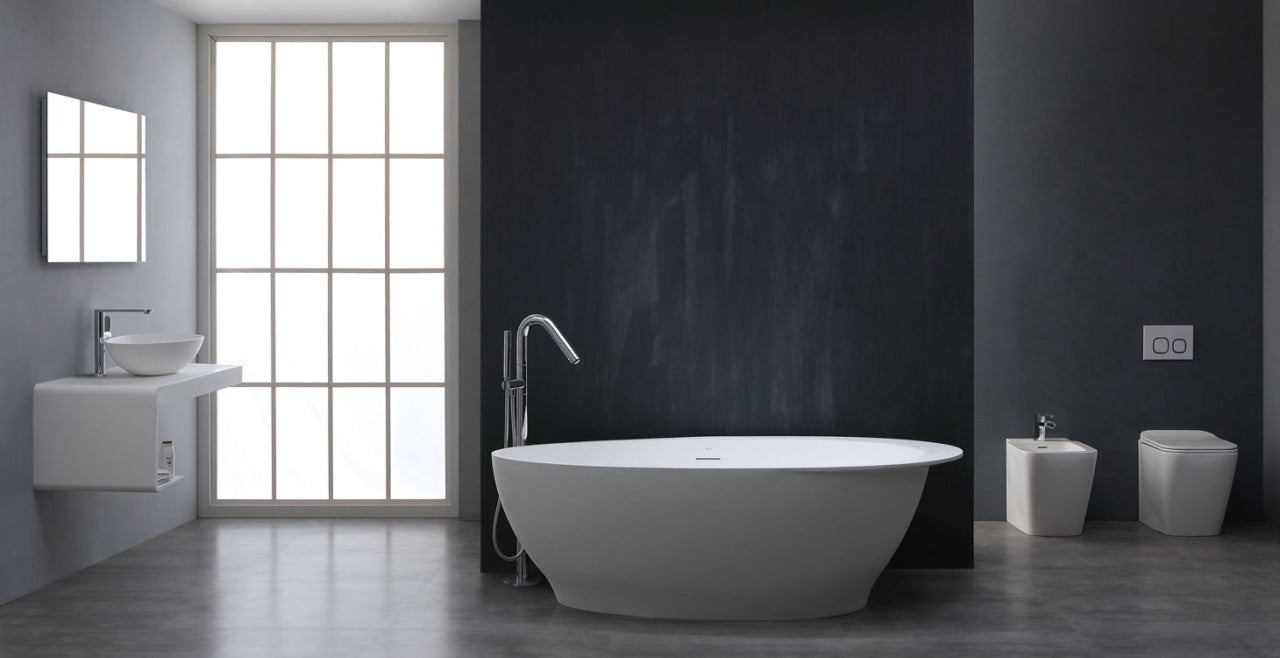 StoneArt BadewanneBS-516 weiß 180x104 cm glänzend