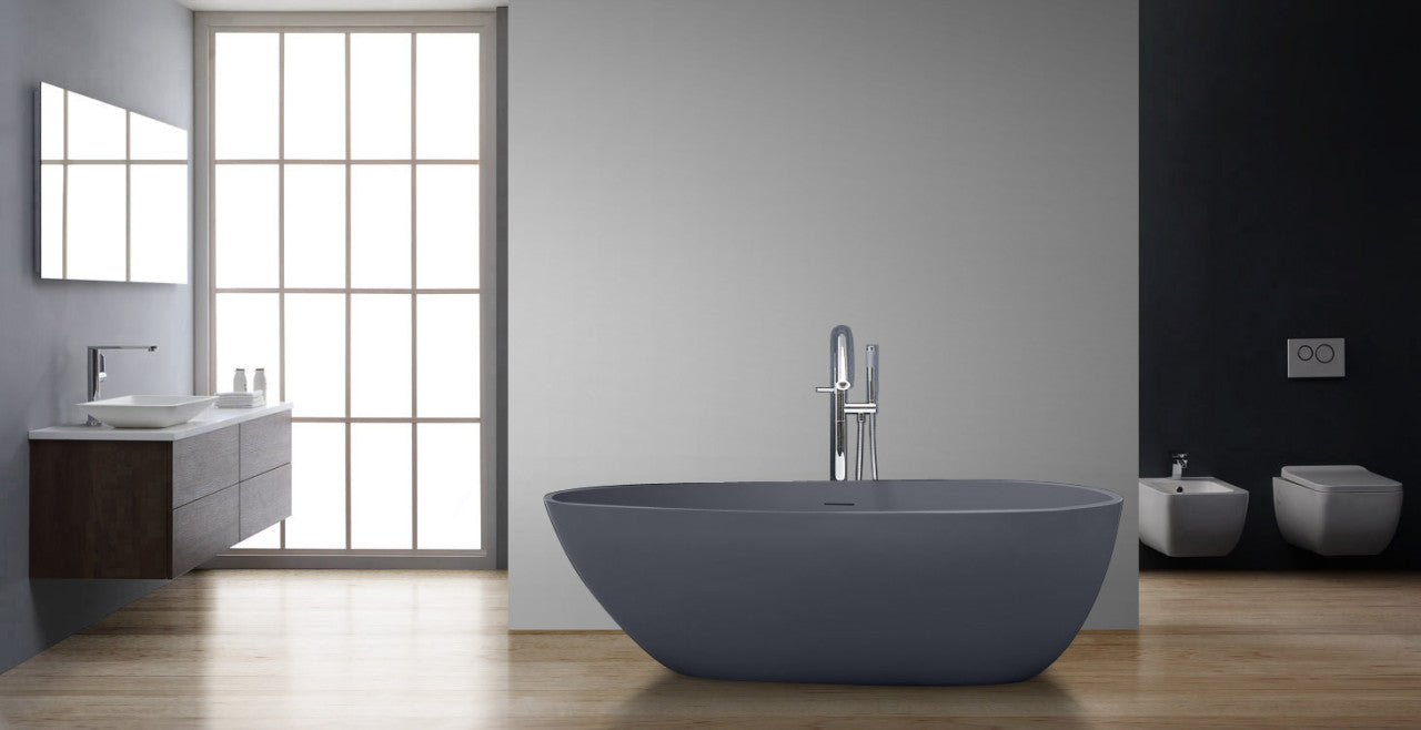 StoneArt Badewanne BS-525 beton-grau 185x83 matt