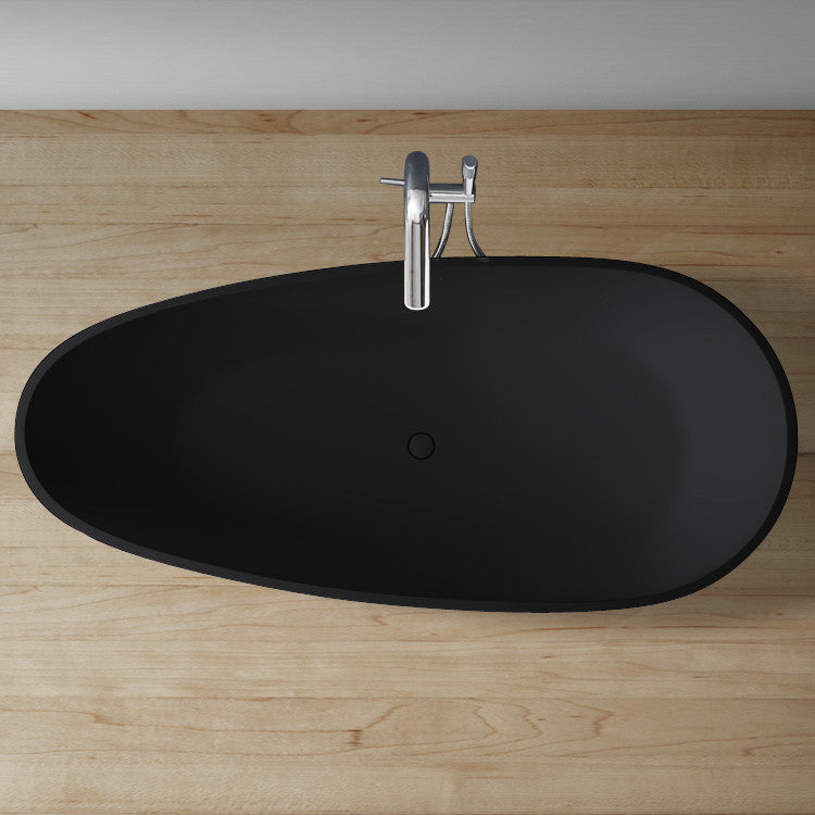 StoneArt Badewanne BS-525 schwarz 185x83 matt