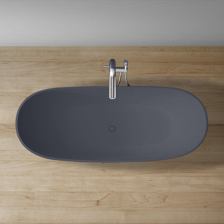 StoneArt Badewanne BS-526 beton-grau 185x79 cm matt