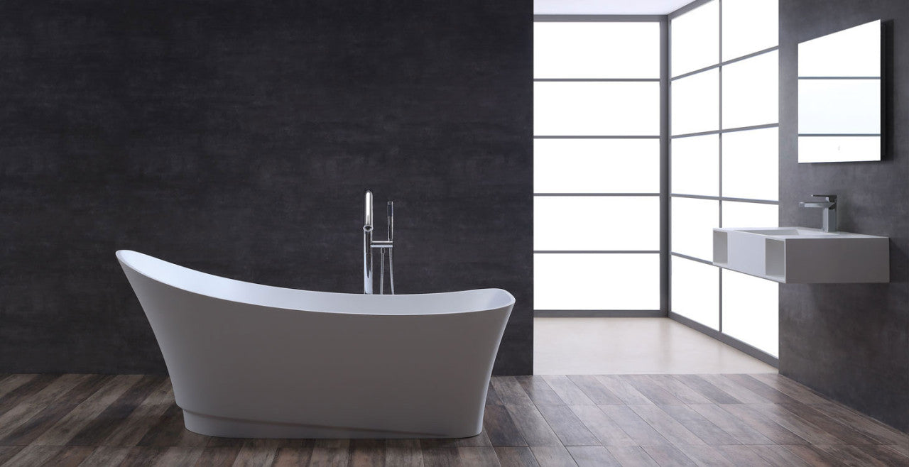 StoneArt Badewanne BS-527 weiß 180x75 cm glänzend