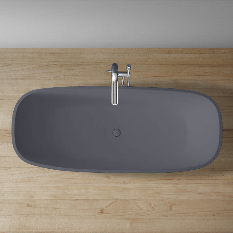 StoneArt Badewanne BS-528 beton-grau 175x75 cm matt