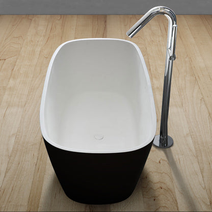 StoneArt Badewanne BS-528 schwarz-weiß 175x75 cm matt