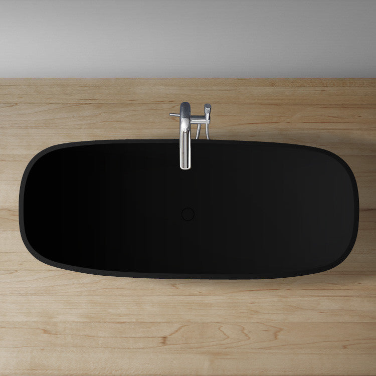 StoneArt Badewanne BS-528 schwarz 175x75 cm matt