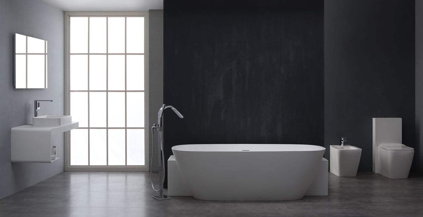 StoneArt Badewanne BS-529 weiß 185x81 cm glänzend