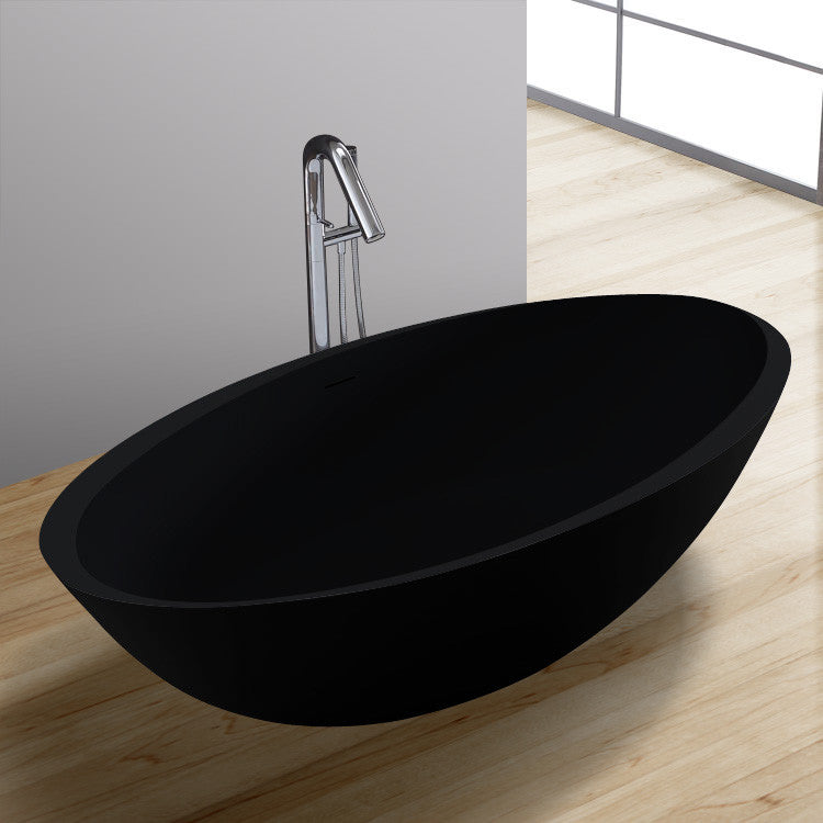 StoneArt Badewanne BS-531 schwarz 190x100 cm matt