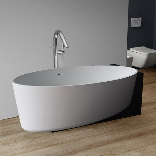 StoneArt Badewanne BS-550 schwarz-weiß 170x93 cm matt