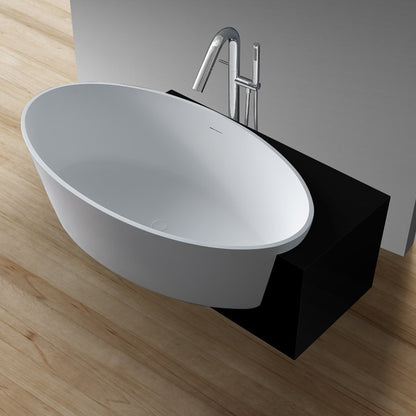 StoneArt Badewanne BS-550 schwarz-weiß 170x93 cm matt