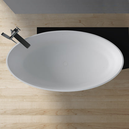 StoneArt Badewanne BS-550 schwarz-weiß 170x93 cm matt