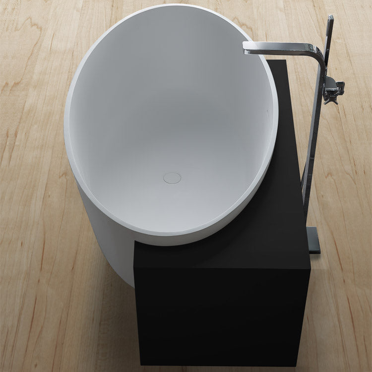 StoneArt Badewanne BS-550 schwarz-weiß 170x93 cm matt