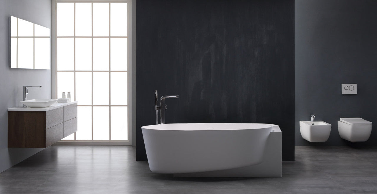 StoneArt Badewanne BS-550 weiß 170x93 cm matt