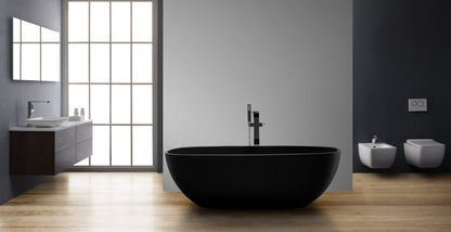 StoneArt Badewanne BS-552 schwarz 177x88 cm matt