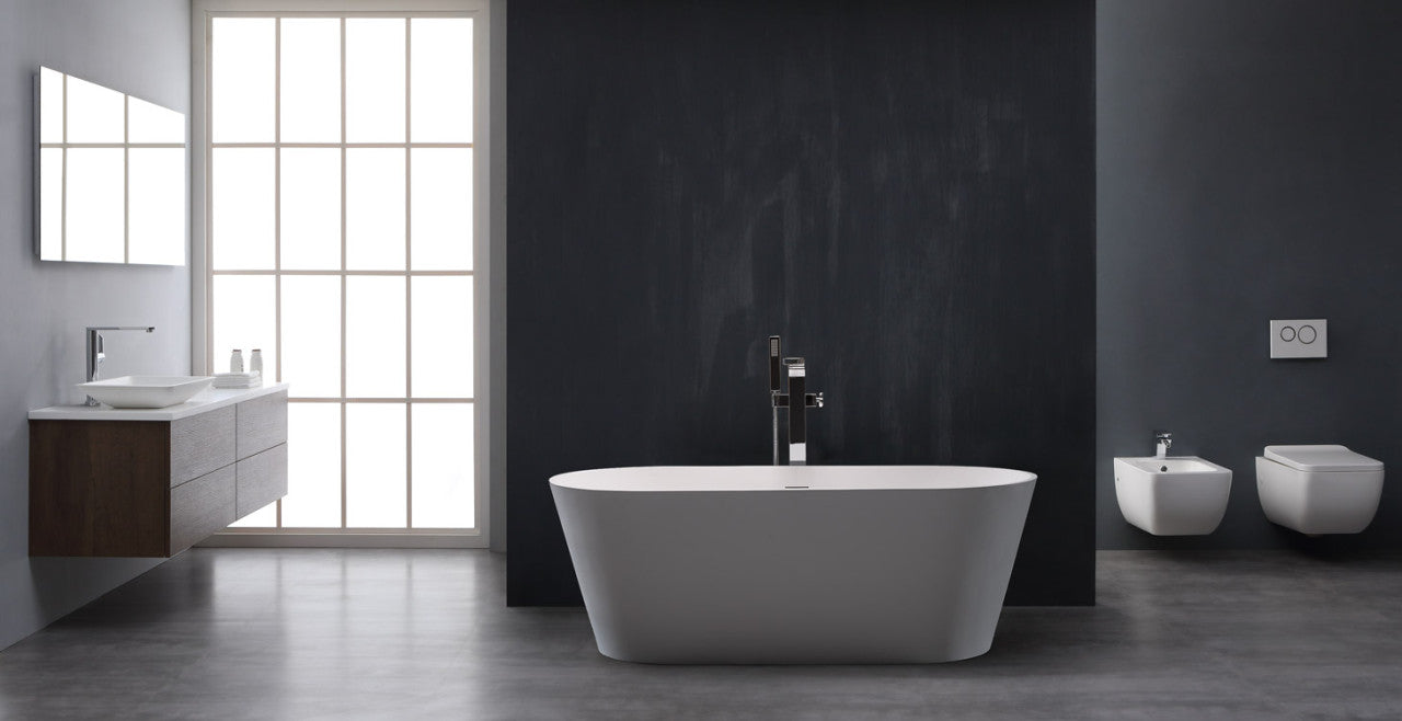 StoneArt Badewanne BS-553 weiß 165x75 cm matt