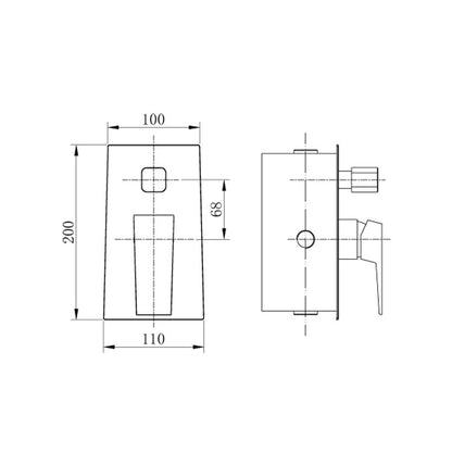 StoneArt Grande 957760 chrome (Unterputzarmatur für Duschen)