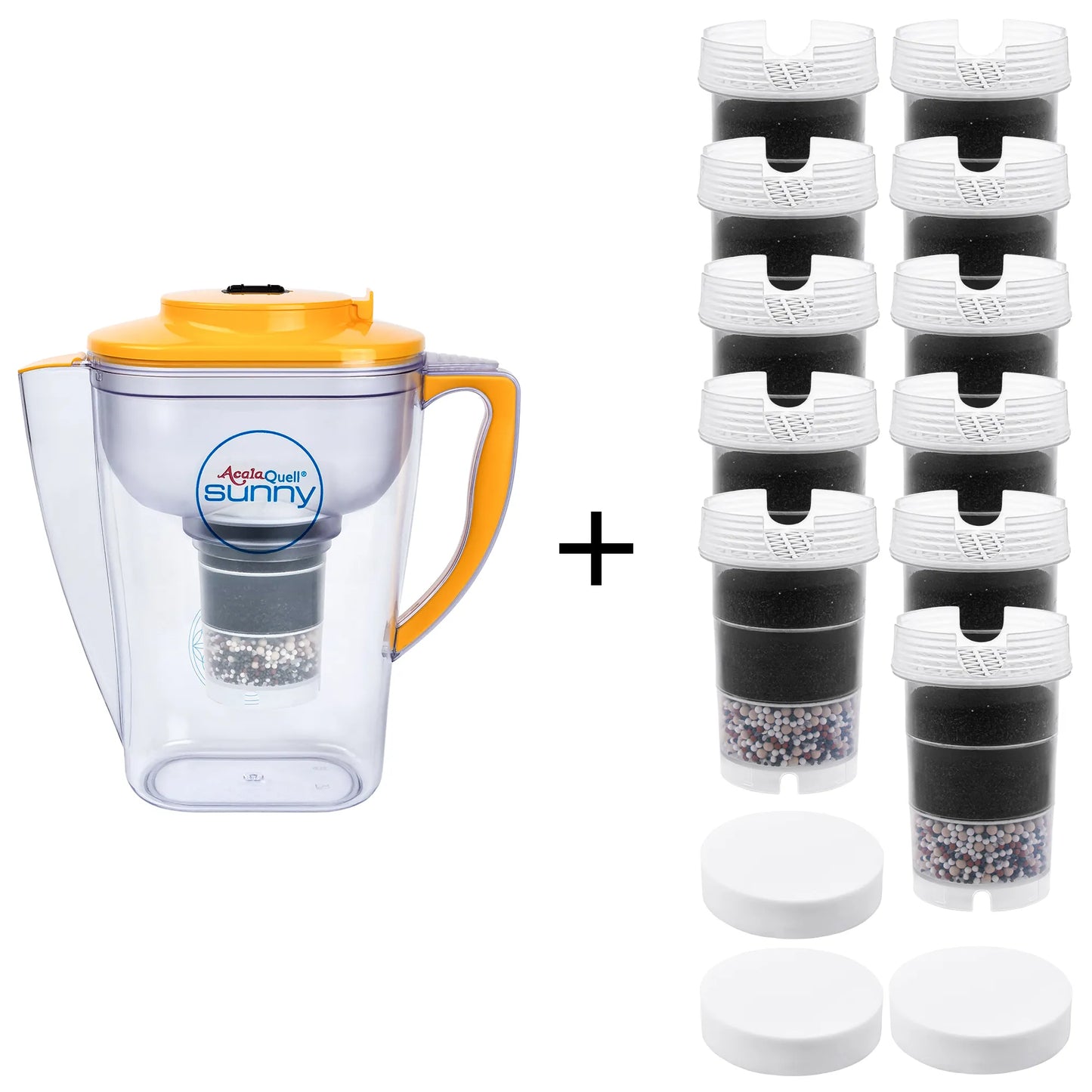 AcalaQuell® Sunny | 1,3 Liter für 1-2 Personen | verschiedene Farben | Einsteigerset groß