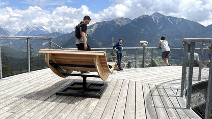 Doppelliege "Tegernsee" | Wellenliege mit Drehgestell | diverse Größen | optionales Gravurschild