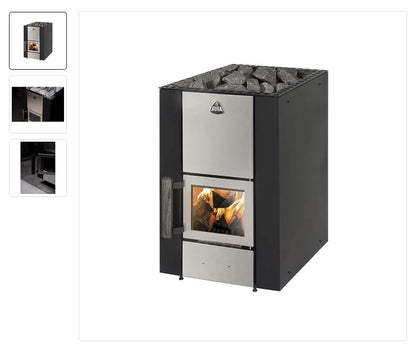 wellmia® Stan 14 Saunaofen Holz innenbefeuert 14 kW Holzofen
