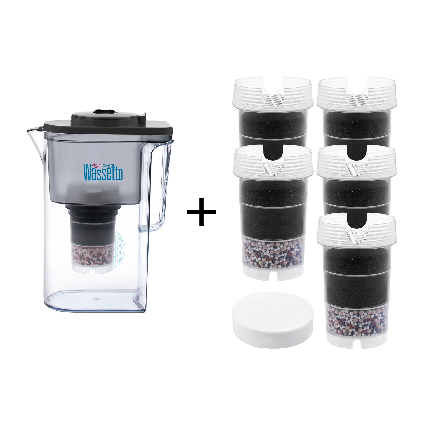 AcalaQuell® Wassetto | 1,3 Liter für 1-2 Personen | verschiedene Farben | Einsteigerset mittel