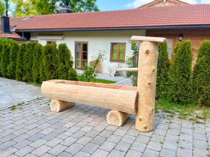 Holzbrunnen ,,Watzmann" Lärchenbrunnen Säule stirnseitig | diverse Größen & Optionen