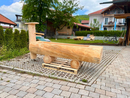 Holzbrunnen ,,Watzmann" Lärchenbrunnen Säule stirnseitig | diverse Größen & Optionen