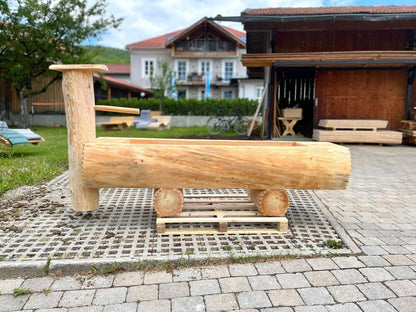 Holzbrunnen ,,Watzmann" Lärchenbrunnen Säule stirnseitig | diverse Größen & Optionen