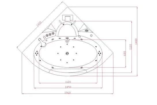 Whirlpool Milano Indoor 140x140 cm