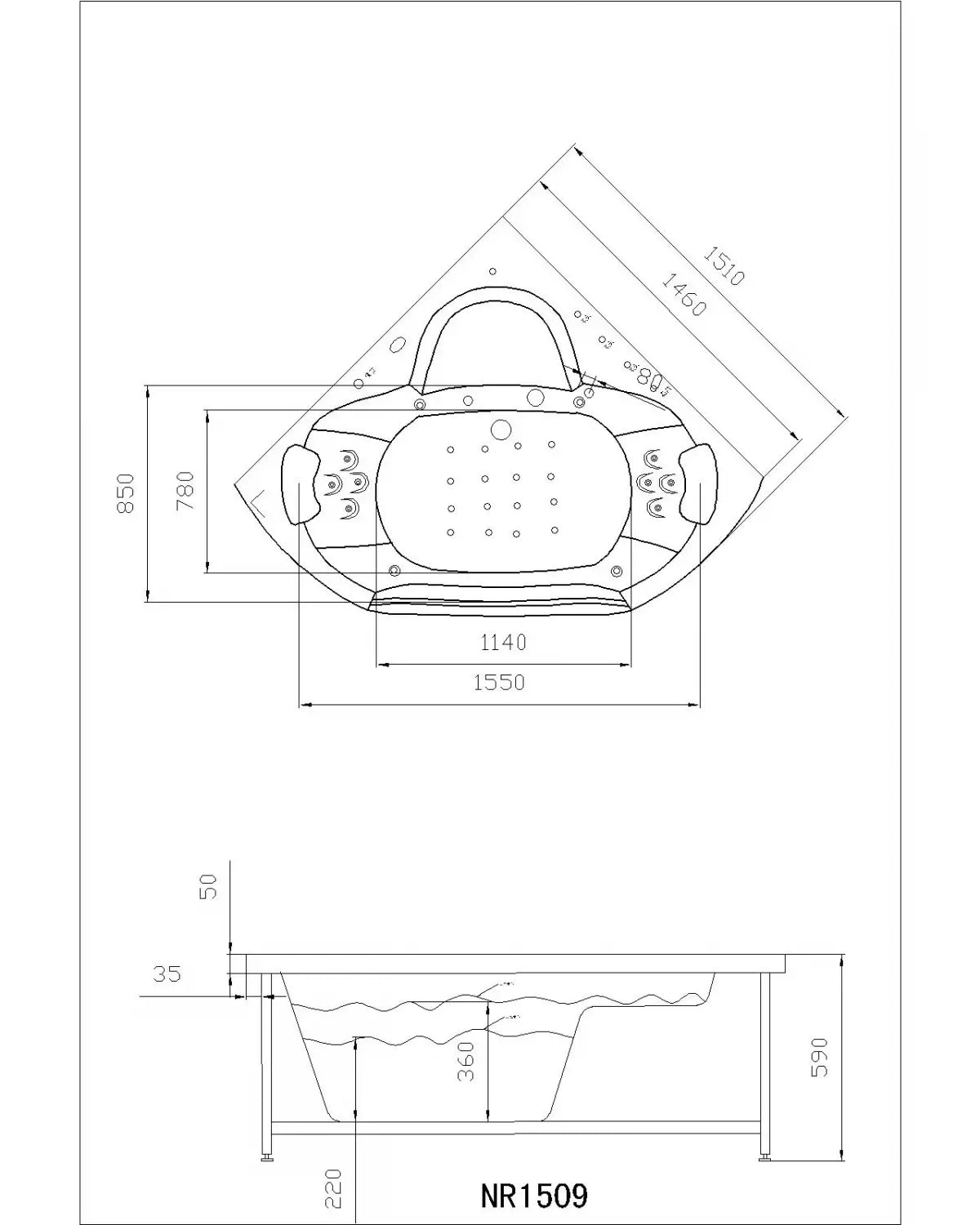 Whirlpool Milano Indoor 150x150 cm