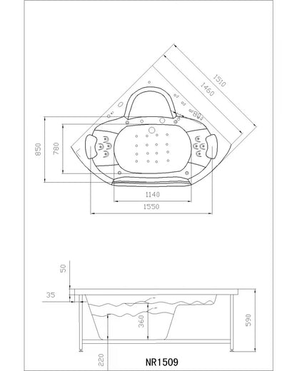 Whirlpool Milano Indoor 150x150 cm