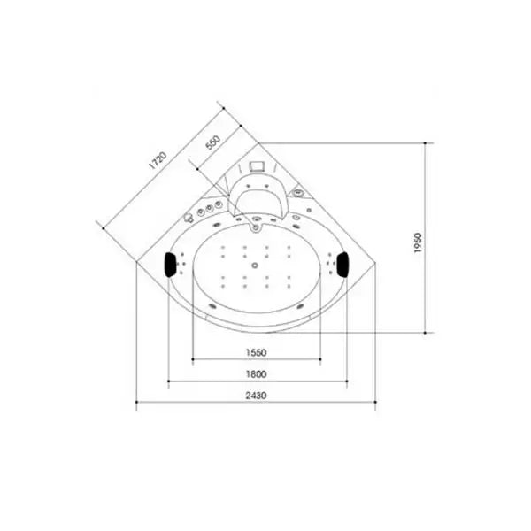 Whirlpool Milano Indoor 172x172 cm