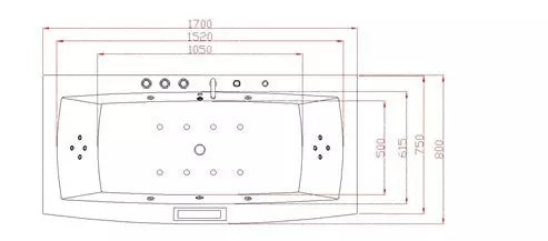 Whirlpool Torino Indoor 170x80 cm